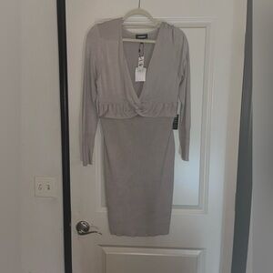 Express twist front ribbed midi sweater dress. brand new with tags!